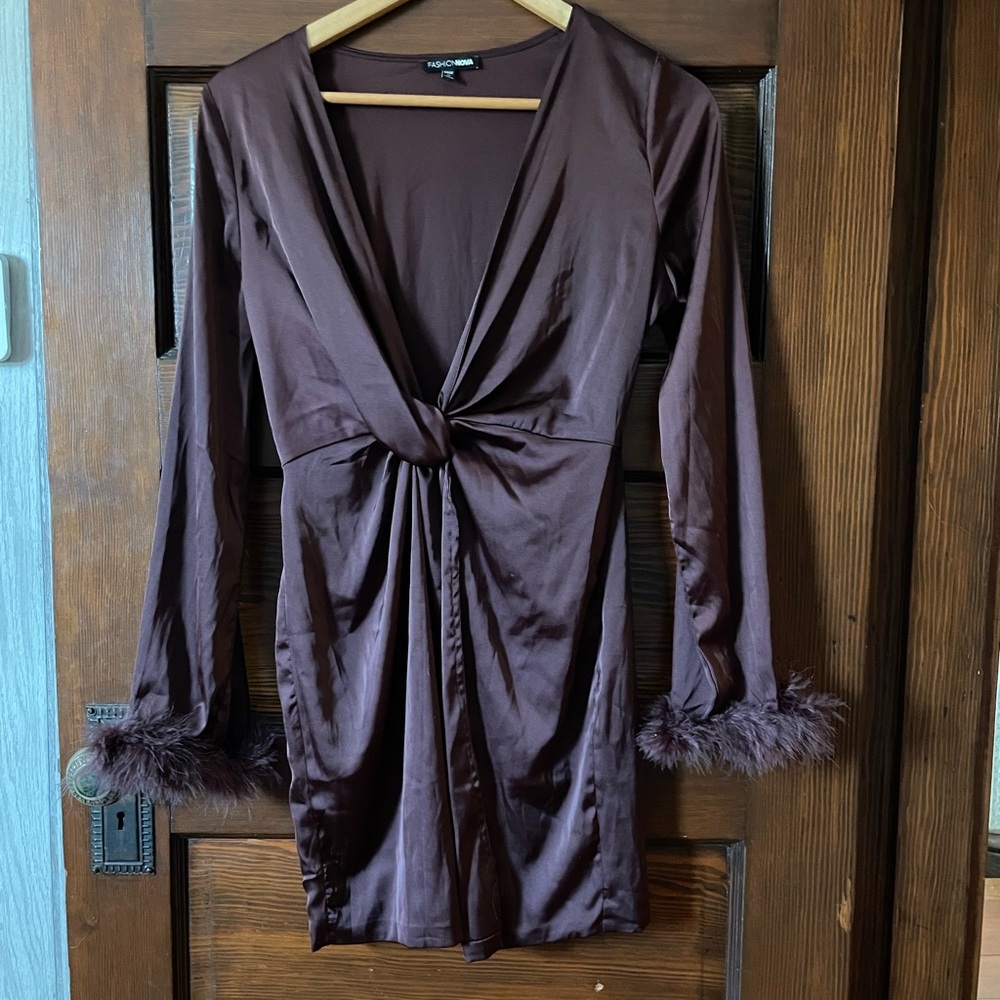 Fashion Nova brown dress size XS